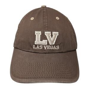LV Las Vegas Slideback Hat Brown One Size Adjustable Embroidered Jhats